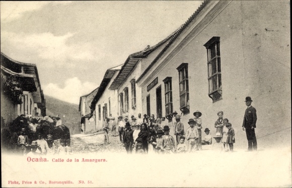 Postcard Ocaña Colombia, Calle de la Amargura