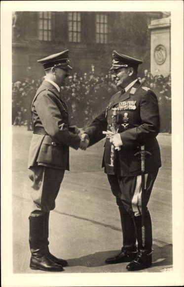 Postcard Adolf Hitler, Hermann Göring, Reichsmarschall ...