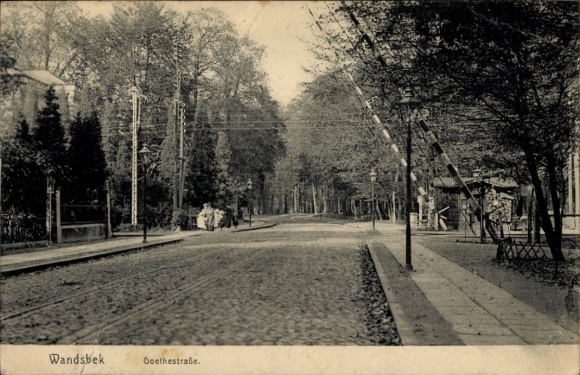 Postcard Hamburg Wandsbek, Goethestraße