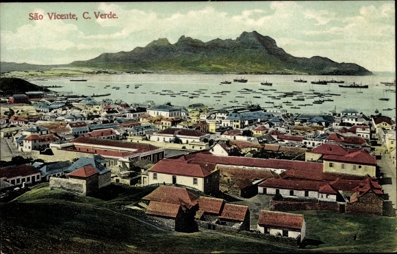 Postcard São Vicente Cape Verde Kap Verde, Panorama