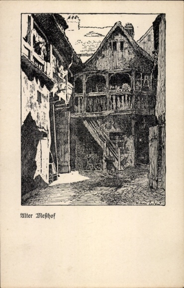 Artist Wilhelm Postcard Zadow, Frankfurt an der Oder, Alter Messhof