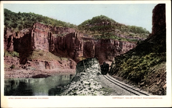 Postcard Colorado United States, Grand River Canyon