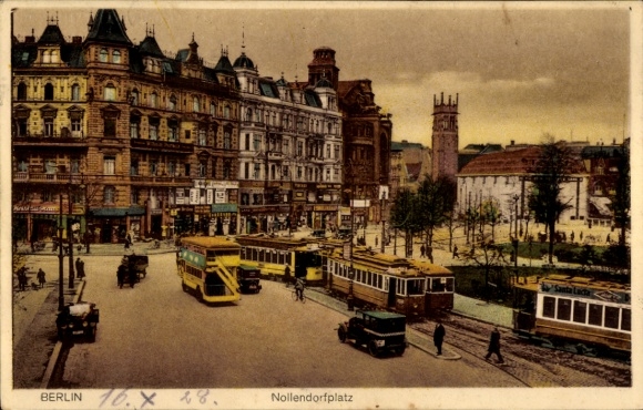 AK Berlin Schöneberg, Nollendorfplatz, trams, bus