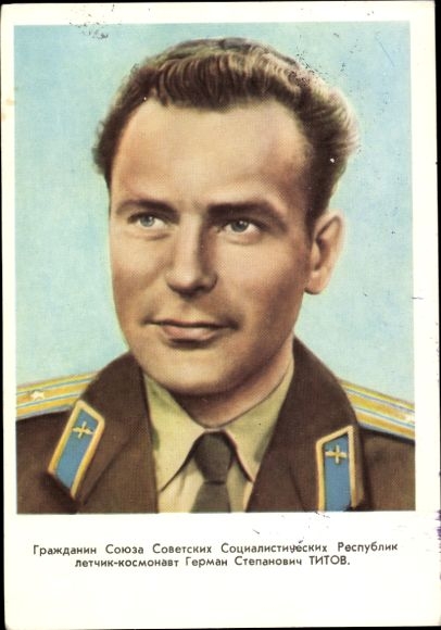Postcard Cosmonaut German Stepanowitsch Titow, Герман Степанович Титов
