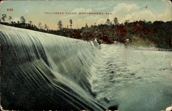 Postcard Montgomery Alabama, Tallassee Falls