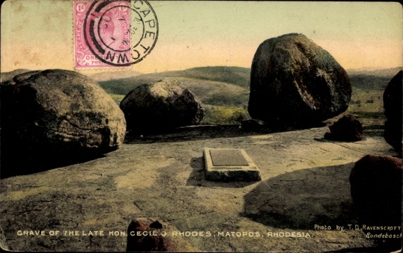 Postcard Zimbabwe, Matobo, Grave of Cecil Rhodes