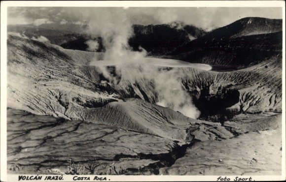 Photo Postcard Costa Rica, Volcano Irazú, Volcano Crater