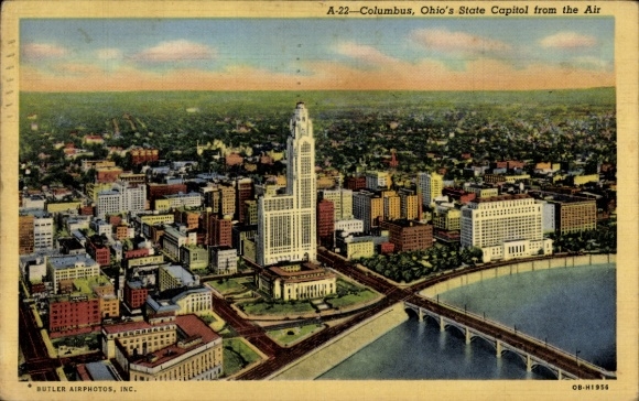 Postcard Columbus Ohio USA, general view