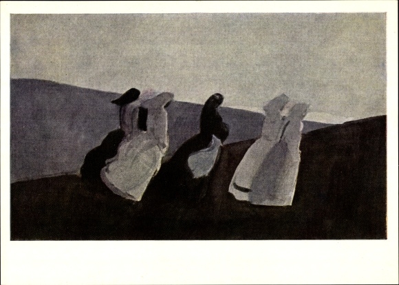 Artist Postcard Bogdesko, Ilya, The Walk, Socialist Realism, USSR