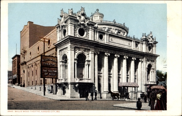 Postcard Kansas City Kansas USA, Willis Wood Theater