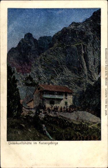 Luna Postcard Kidderminster West Midlands England, accommodation hut in the Kaiser Mountains