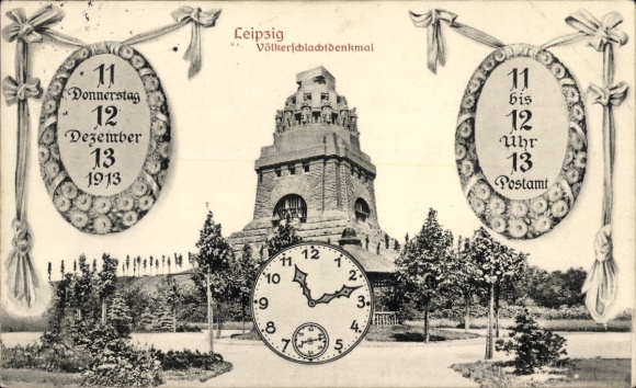 Leipzig, Monument to the Battle of the Nations, December 11, 1913, 11-12 a.m., Post Office 13