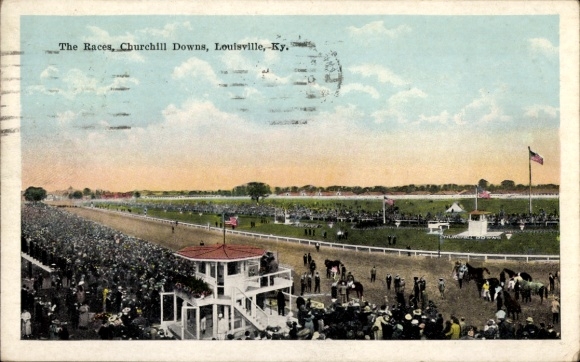 Postcard Louisville Kentucky USA, The Races, Churchill Downs