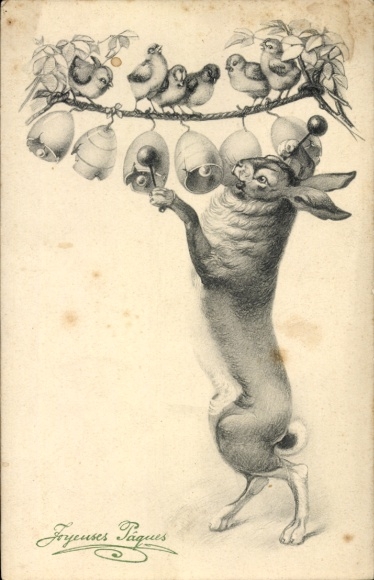 Happy Easter, Easter Bunny, chicks