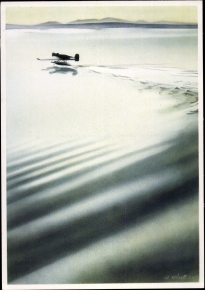 Artist Postcard Pioneers of World Air Transport, Junkers Seaplane, Canada