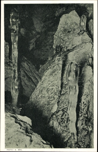 Postcard Werfen in Salzburg, Eisriesenwelt in the Tennengebirge mountains, corkscrew