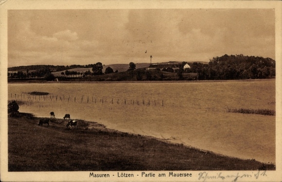 Postcard Giżycko Lötzen Lözen Masuria East Prussia, on Lake Mauersee