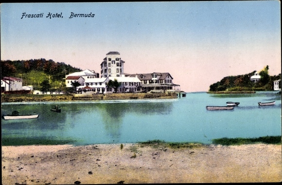 Postcard Bermuda, Frascati Hotel, exterior view
