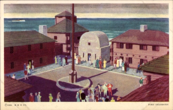 PC Chicago, Illinois, USA, Century of Progress, Fort Dearborn