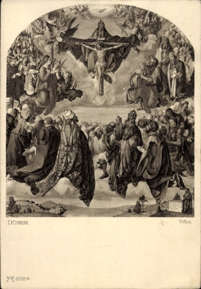 Artist Albrecht Dürer, Adoration of the Trinity