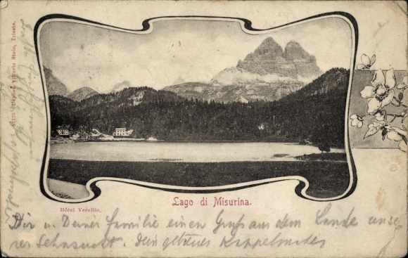 Passepartout Postcard Lago di Misurina Cortina d'Ampezzo Veneto, Hotel Vecellio