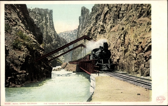 Postcard Colorado United States, Royal Gorge, The Suspension Bridge