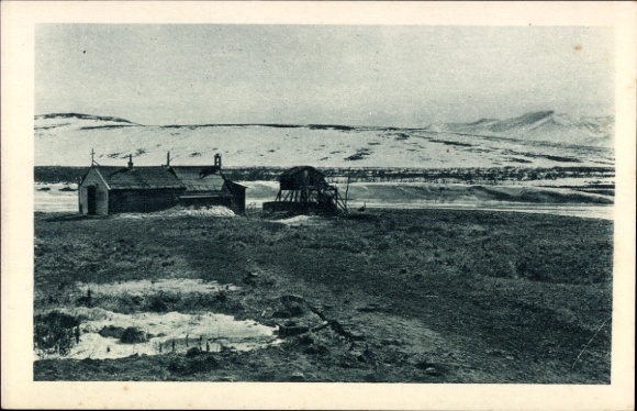Postcard Mary's Igloo Alaska USA, Mission ND de Lourdes in the Arctic Circle