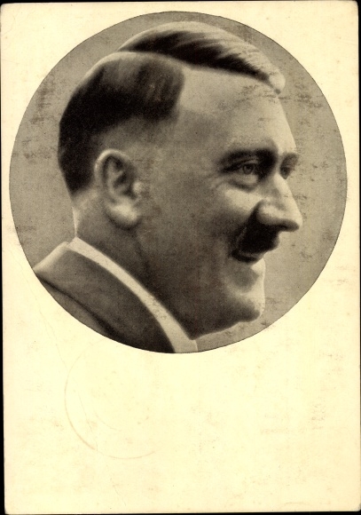 Postcard Führer and Reich Chancellor Adolf Hitler, portrait, Men of the Time No. 91