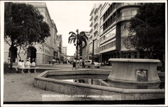 Picture of Postcard Guayaquil Ecuador, Aguirre Street and Light Pile