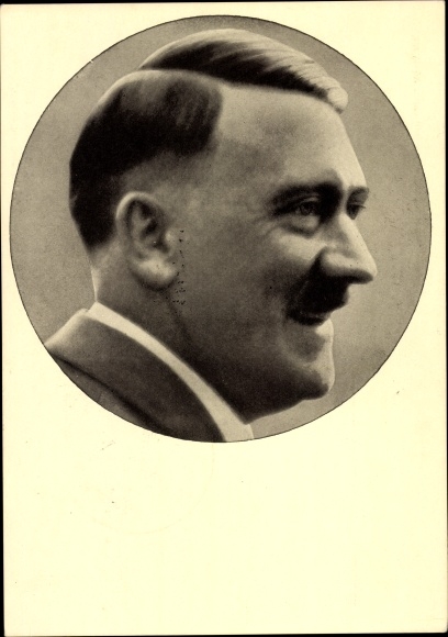 Postcard Führer and Reich Chancellor Adolf Hitler, portrait, Men of the Time No. 91