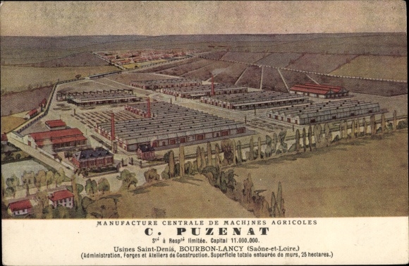 PC Bourbon Lancy Saône et Loire, factory for agricultural machinery, C. Puzenat
