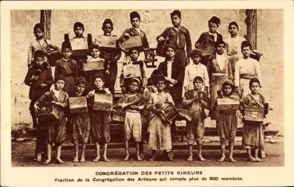 Postcard Syria, Congrégation des petits cireurs
