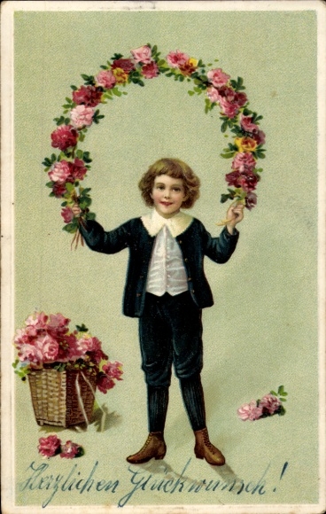 Congratulations, young man, roses