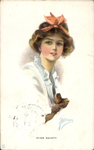 Artist Postcard Harrison, Miss Dainty