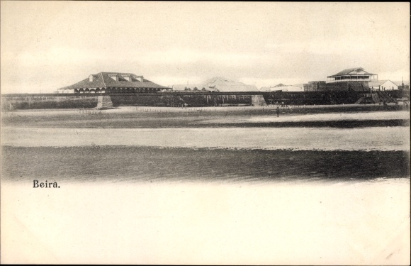Postcard Beira Mozambique, Panorama, Buildings
