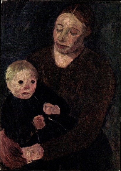Artist Postcard Paula Modersohn-Becker, Mother and Child, The Old Worpswede Masters