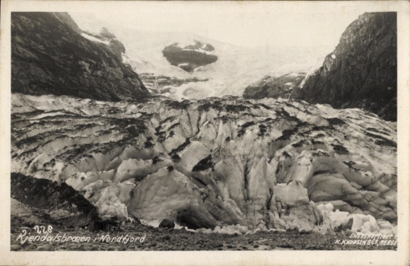 Postcard Norway, Kjenndalsbreen in the Nordfjord
