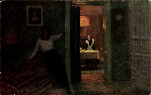 Artist Postcard Weise, Carl, Expectation