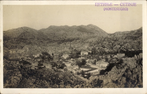 Photo Postcard Цетиње Cetinje Montenegro, general view