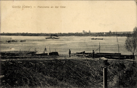 Postcard Górzyca Göritz on the Oder East Brandenburg, Panorama