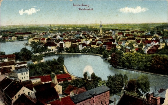 Postcard Chernyakhovsk Insterburg East Prussia, general view