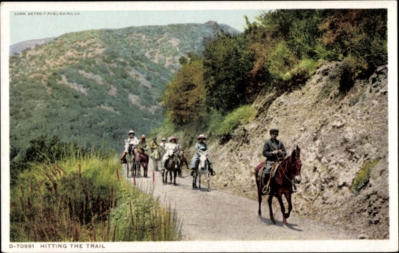 Postcard Colorado United States, on the trail
