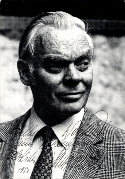 Photo of actor Hans Richter, portrait, autograph