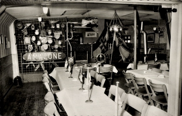 Postcard Hanseatic City of Bremen, Marine Youth Sea Sports School Amazone, Home of the Marine Comradeship