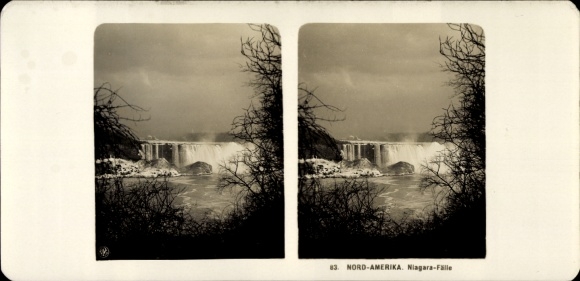 Stereo photo of Niagara Falls, New York, USA, overall view