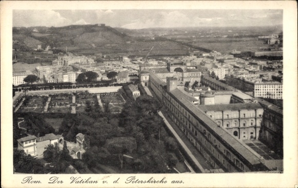 Vatican Rome Lazio, Vatican, St. Peter's Basilica, cityscape, black and white photo