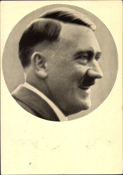 Postcard Führer and Reich Chancellor Adolf Hitler, portrait, Men of the Time No. 91