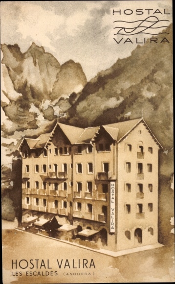 Artist Postcard Andorra, Hostal Valira