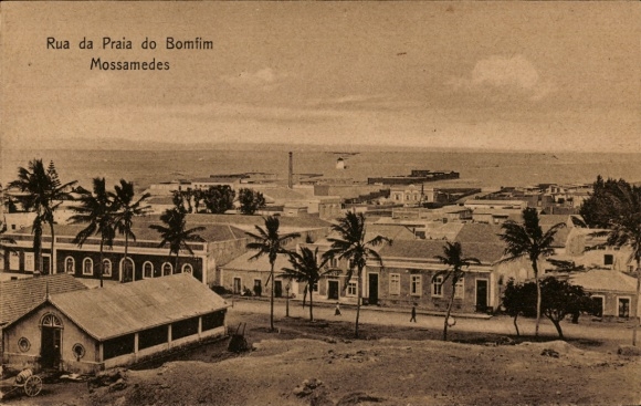 Postcard Moçâmedes Mossamedes Angola, Rua da Praia do Bomfim