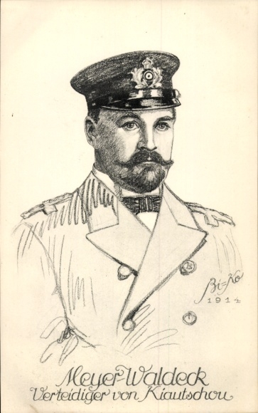 Artist Postcard Bi-Ko, Meyer Waldeck, defender of Kiautschou